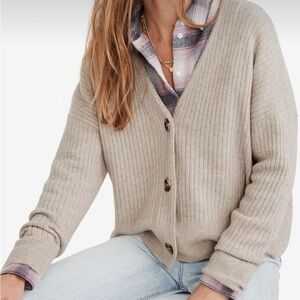 Madewell Cameron Ribbed Cropped Cardigan